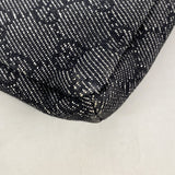 【6kb1729】グッチ ウエストバッグ 28566 デニム ブラック シルバー金具【中古】メンズ レディース ユニセックス