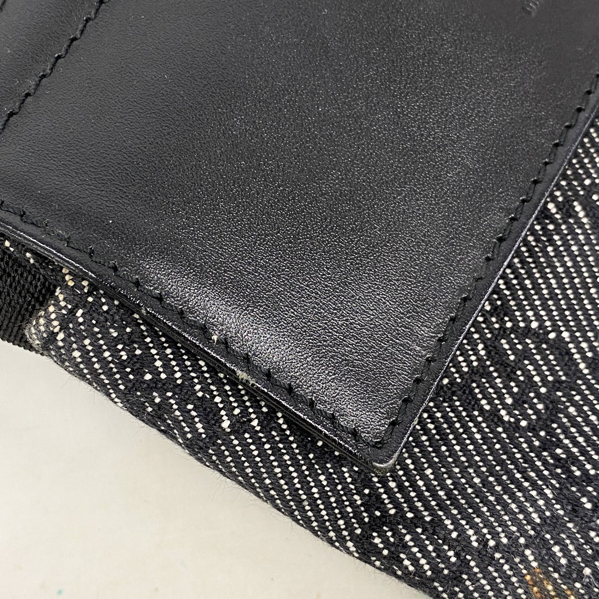 【6kb1729】グッチ ウエストバッグ 28566 デニム ブラック シルバー金具【中古】メンズ レディース ユニセックス