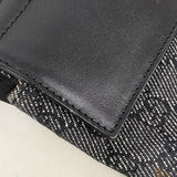 【6kb1729】グッチ ウエストバッグ 28566 デニム ブラック シルバー金具【中古】メンズ レディース ユニセックス