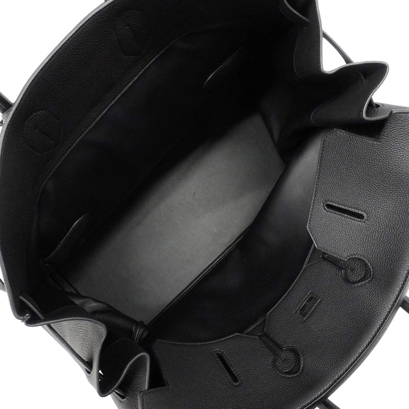 【6kb1746-g】エルメス ハンドバッグ オータクロア50マルチポケット トゴ ブラック シルバー金具 W刻印【中古】メンズ