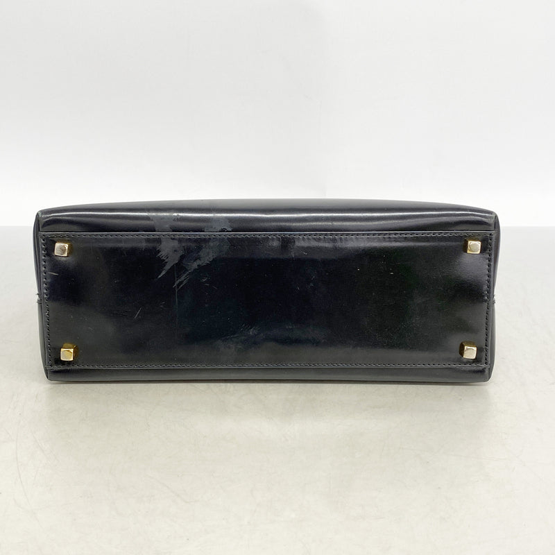 【6kb1759】サルヴァトーレフェラガモ ハンドバッグ ガンチーニ レザー ブラック ゴールド金具 2wayバッグ【中古】レディース