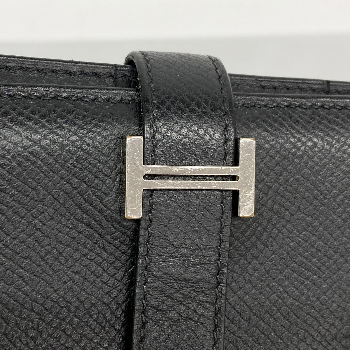 【6kb1802】エルメス 長財布 ベアンスフレ ヴォーエプソン ブラック シルバー金具 D刻印【中古】メンズ レディース ユニセックス