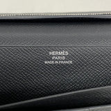 【6kb1802】エルメス 長財布 ベアンスフレ ヴォーエプソン ブラック シルバー金具 D刻印【中古】メンズ レディース ユニセックス
