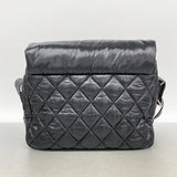 【6kb1841】シャネル ショルダーバッグ コココクーン ナイロン ブラック シルバー金具【中古】レディース