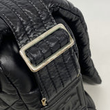 【6kb1841】シャネル ショルダーバッグ コココクーン ナイロン ブラック シルバー金具【中古】レディース