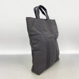 【6kb1852】エルメス トートバッグ エールラインカバス ナイロン グレー シルバー金具【中古】メンズ レディース ユニセックス