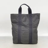 【6kb1852】エルメス トートバッグ エールラインカバス ナイロン グレー シルバー金具【中古】メンズ レディース ユニセックス