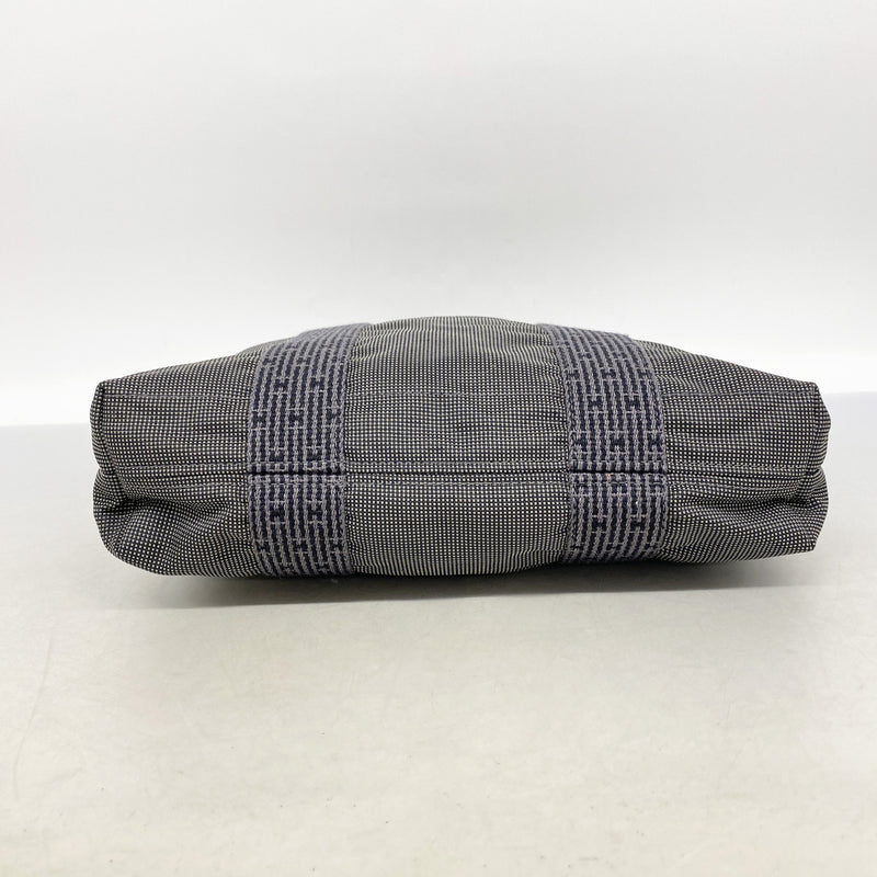 【6kb1852】エルメス トートバッグ エールラインカバス ナイロン グレー シルバー金具【中古】メンズ レディース ユニセックス