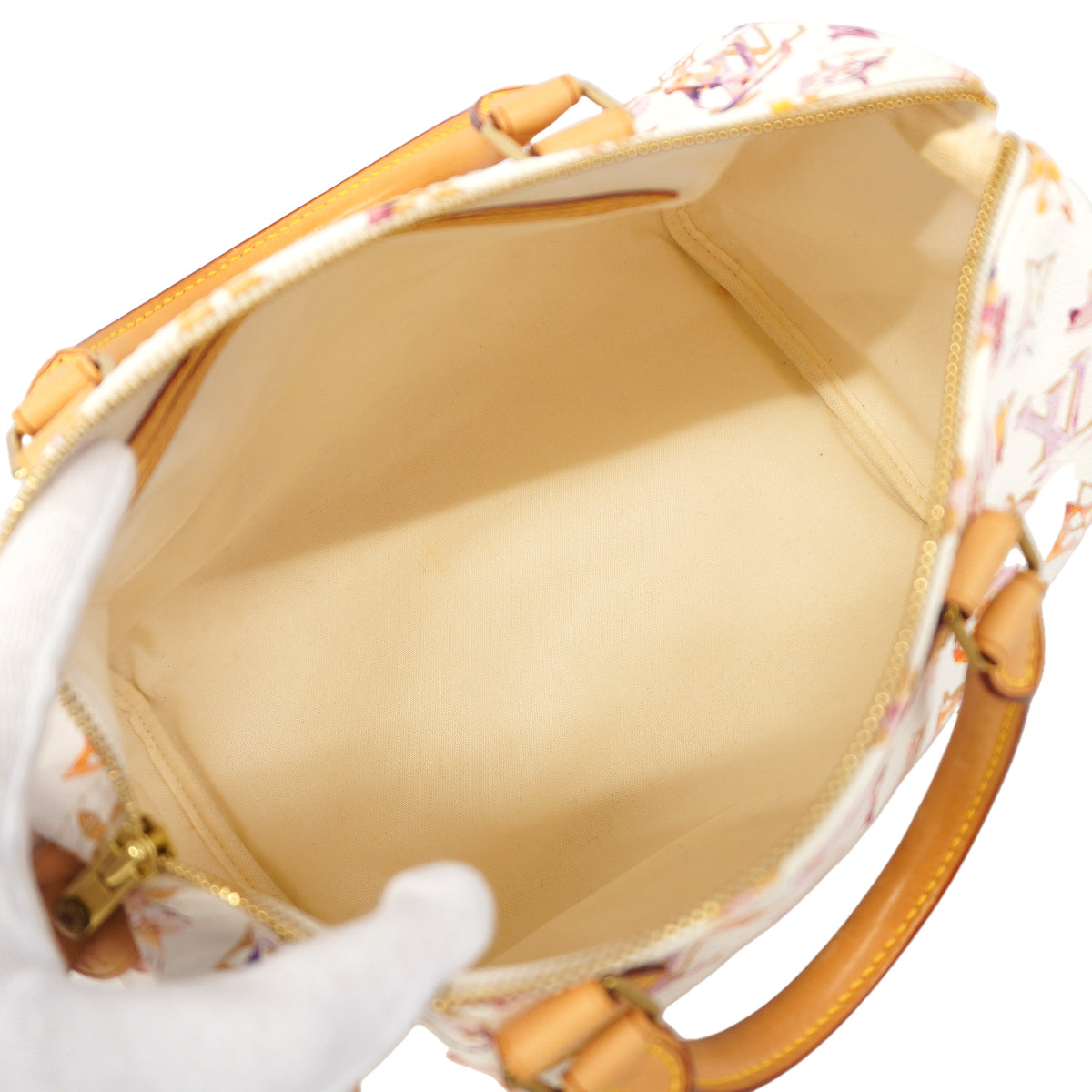 【6kb1870】ルイヴィトン ハンドバッグ モノグラム・ウォーターカラー スピーディ30 M95751 ブロン【中古】レディース