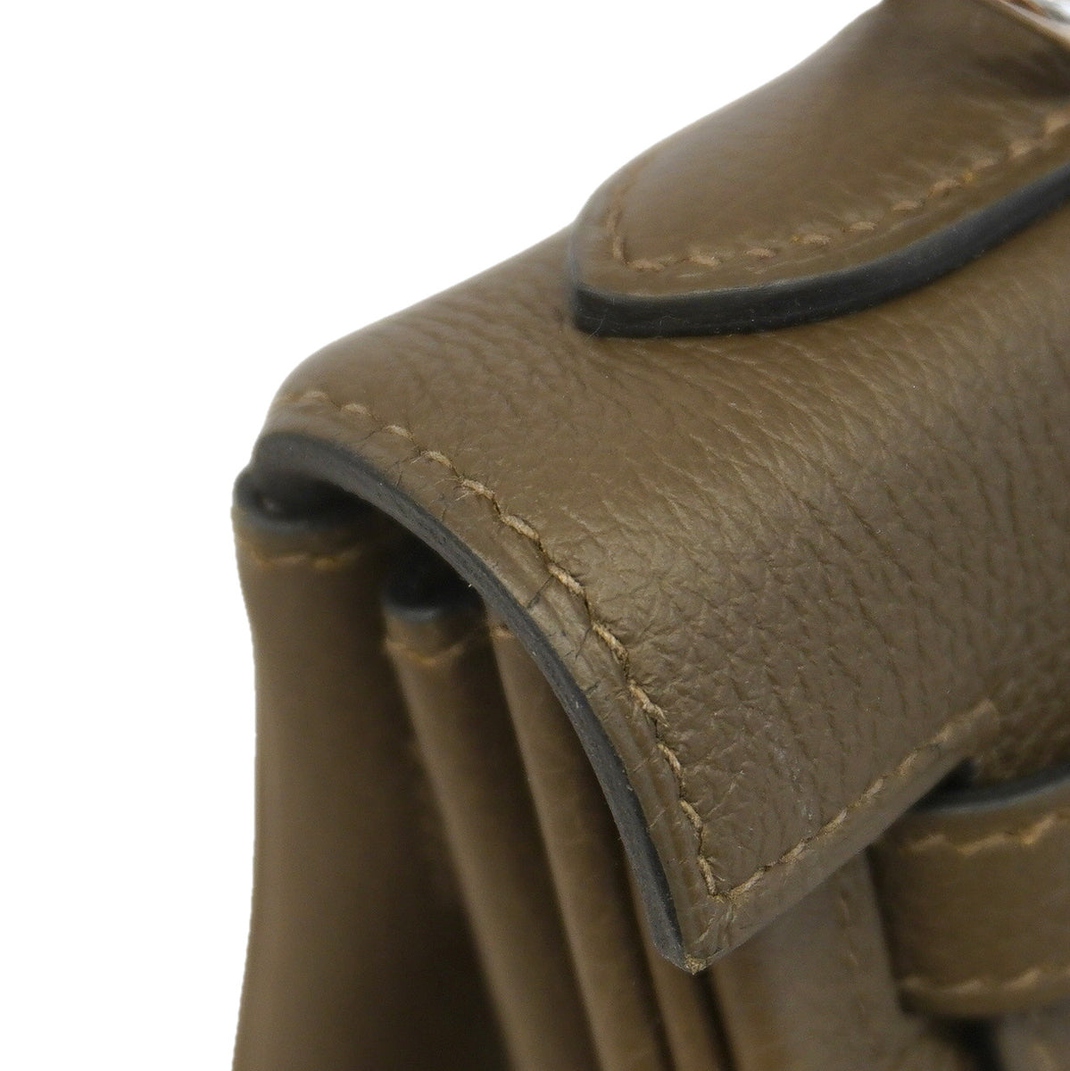 【6kb1872-e-g】エルメス ハンドバッグ ケリー25 トゴ ヴェールロデン シルバー金具 G刻印 2wayバッグ【中古】レディース