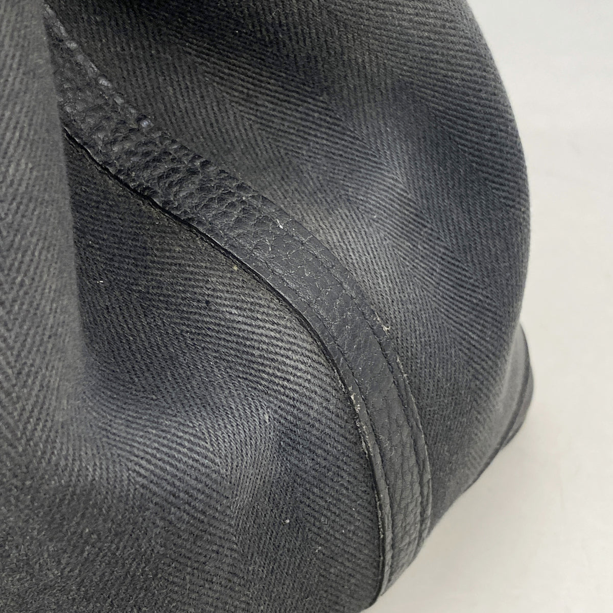 【6kb1904】エルメス トートバッグ ガーデンパーティPM トワルシェブロン ブラック シルバー金具 C刻印【中古】レディース