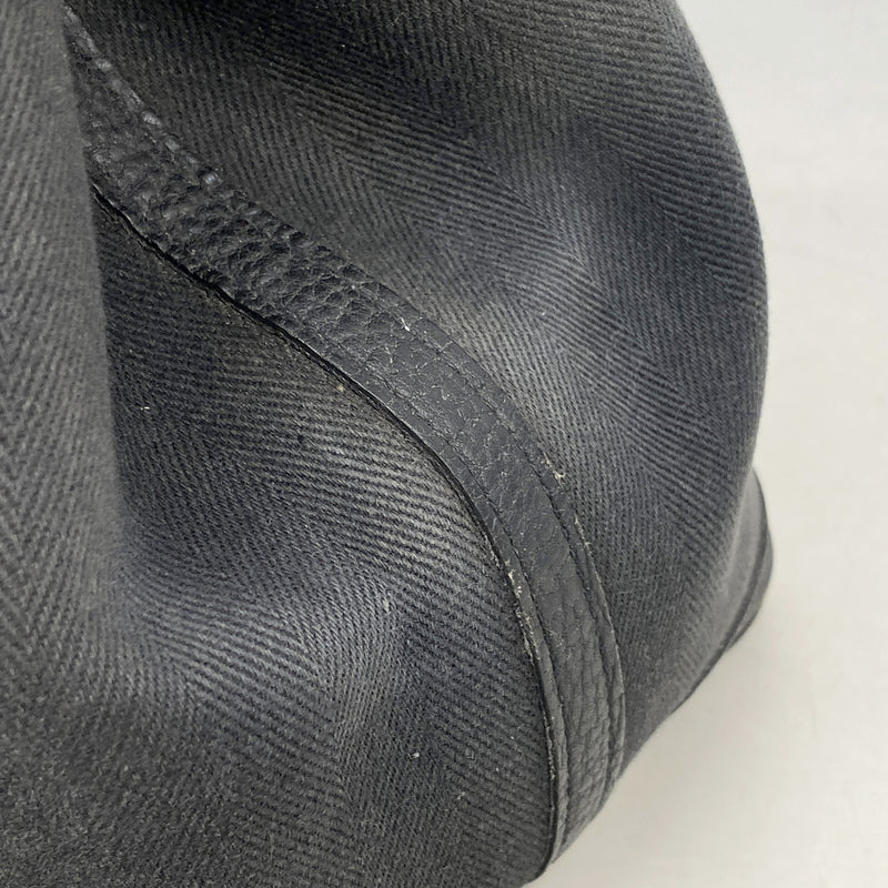 【6kb1904】エルメス トートバッグ ガーデンパーティPM トワルシェブロン ブラック シルバー金具 C刻印【中古】レディース