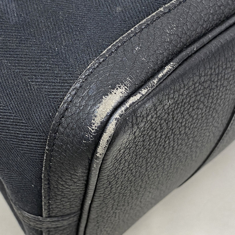 【6kb1904】エルメス トートバッグ ガーデンパーティPM トワルシェブロン ブラック シルバー金具 C刻印【中古】レディース