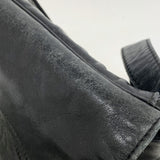 【6kb1911】シャネル ショルダーバッグ ラムスキン ブラック ゴールド金具【中古】レディース