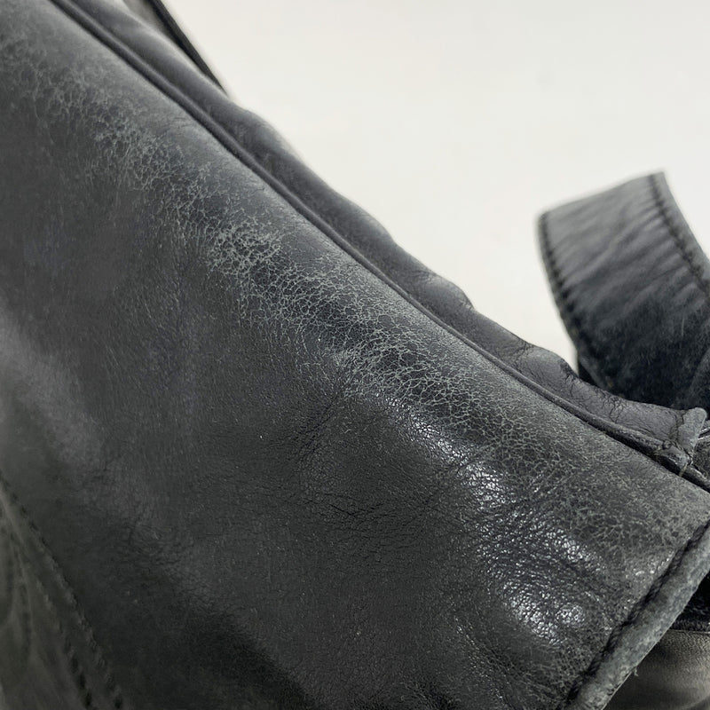 【6kb1911】シャネル ショルダーバッグ ラムスキン ブラック ゴールド金具【中古】レディース