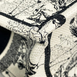 【6kb1919】クリスチャンディオール トートバッグ ブックトート キャンバス アイボリー ブラック【中古】レディース