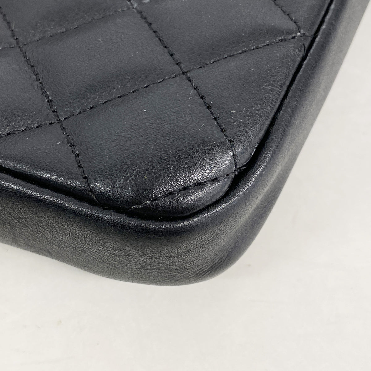 【6kb1921】シャネル ショルダーバッグ カンボン ラムスキン ブラック シルバー金具【中古】レディース