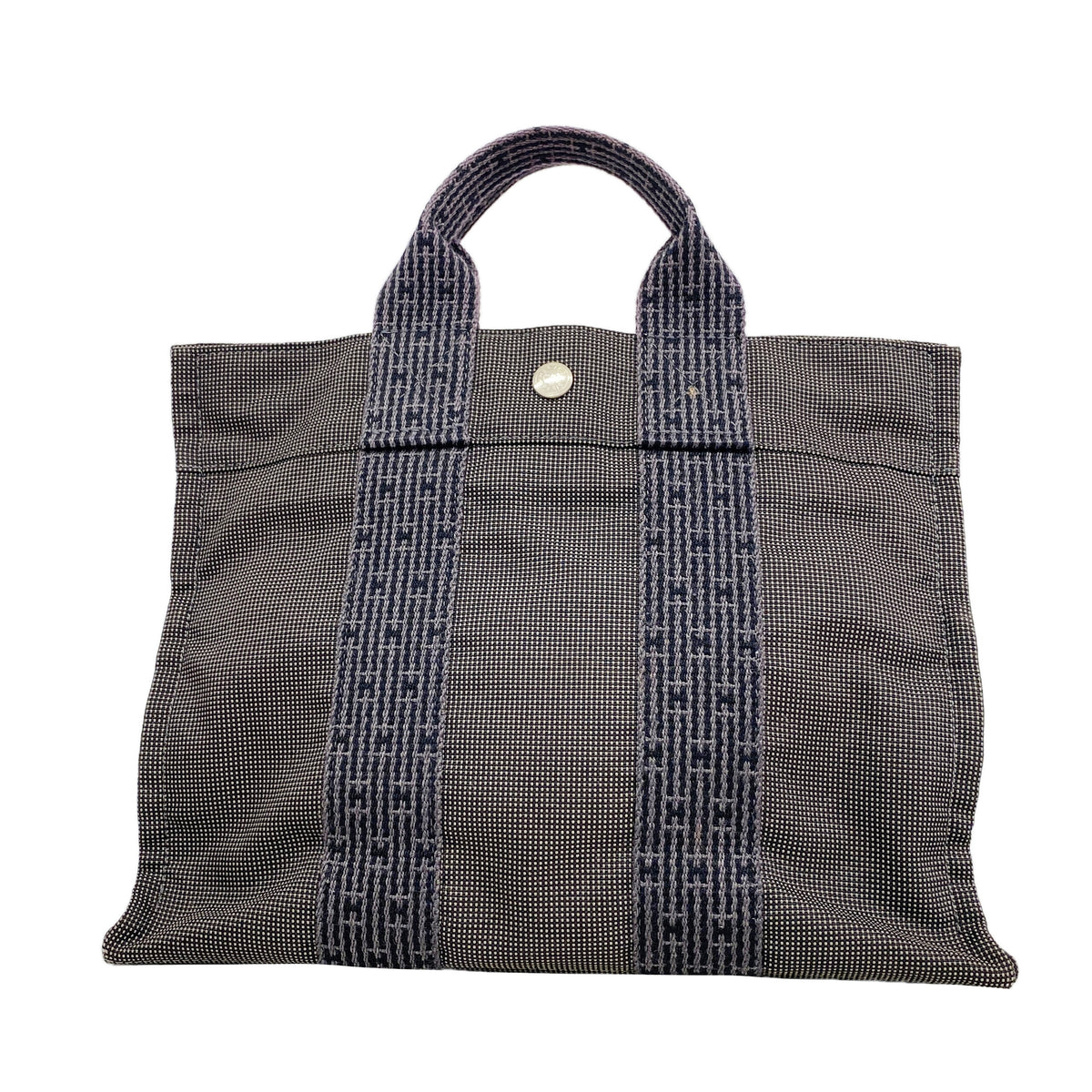 【6kb1923】エルメス ハンドバッグ エールラインPM ナイロン グレー シルバー金具【中古】メンズ レディース ユニセックス