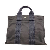 【6kb1923】エルメス ハンドバッグ エールラインPM ナイロン グレー シルバー金具【中古】メンズ レディース ユニセックス