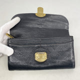 【6kb1930】ルイヴィトン 長財布 マヒナ ポルトフォイユイリス M58163 ノワール【中古】レディース