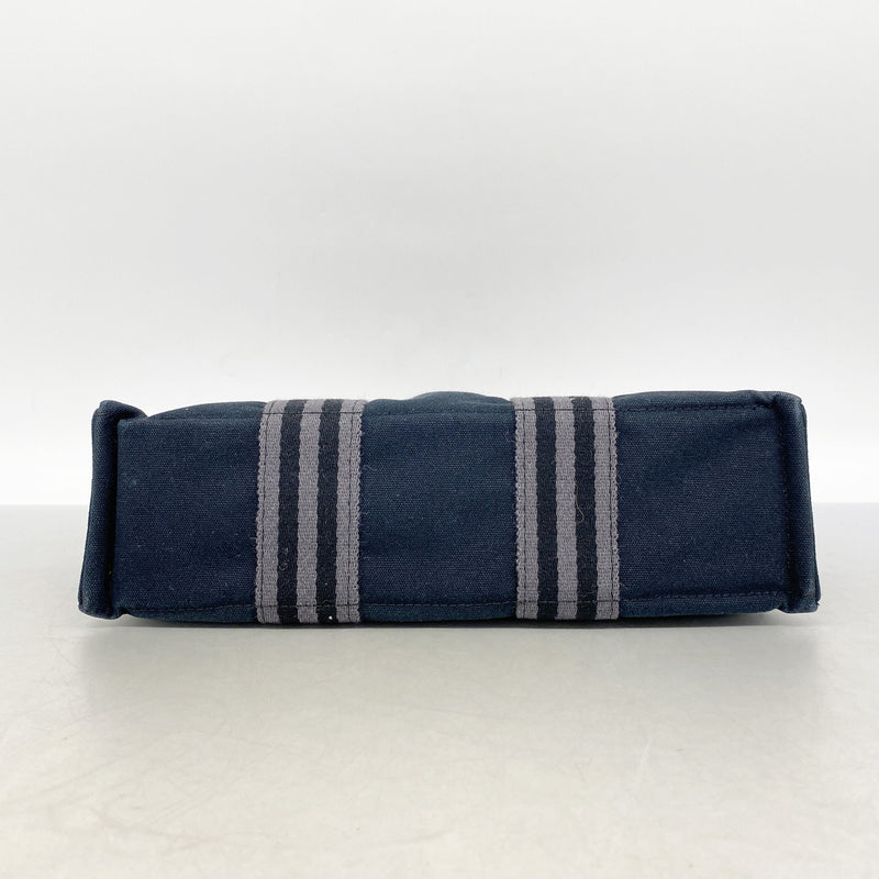 【6kb1933】エルメス トートバッグ フールトゥPM キャンバス ブラック シルバー金具【中古】レディース