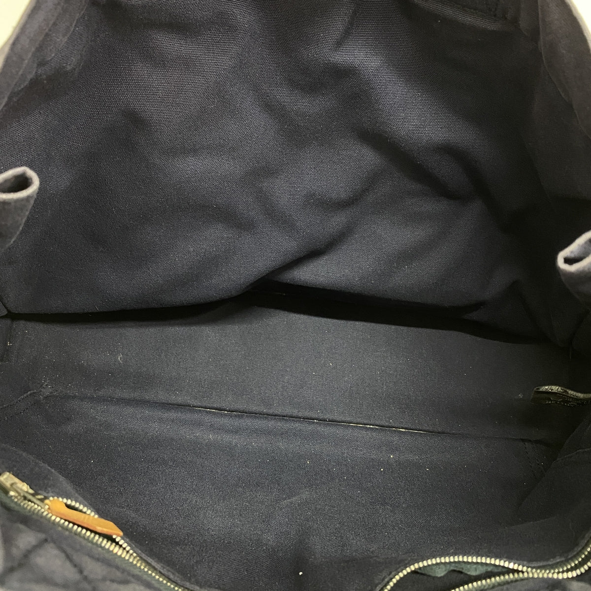 【6kc2584】エルメス トートバッグ フールトゥMM キャンバス ネイビー シルバー金具【中古】メンズ レディース ユニセックス