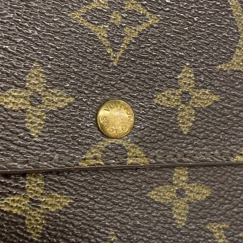 【6kc2589】ルイヴィトン 長財布 モノグラム ポシェットポルトモネクレディ M61723 ブラウン【中古】レディース