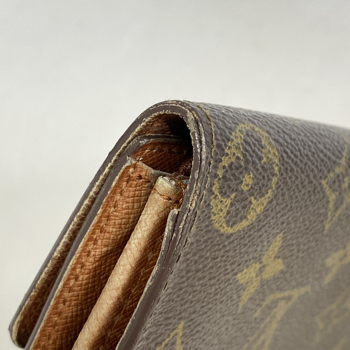 【6kc2589】ルイヴィトン 長財布 モノグラム ポシェットポルトモネクレディ M61723 ブラウン【中古】レディース