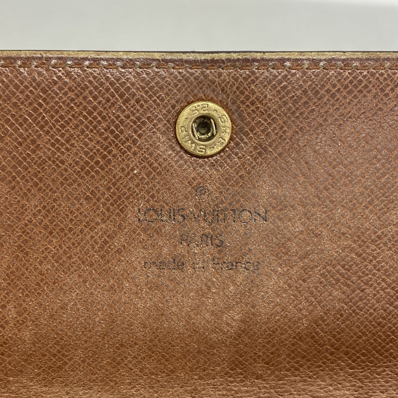 【6kc2589】ルイヴィトン 長財布 モノグラム ポシェットポルトモネクレディ M61723 ブラウン【中古】レディース