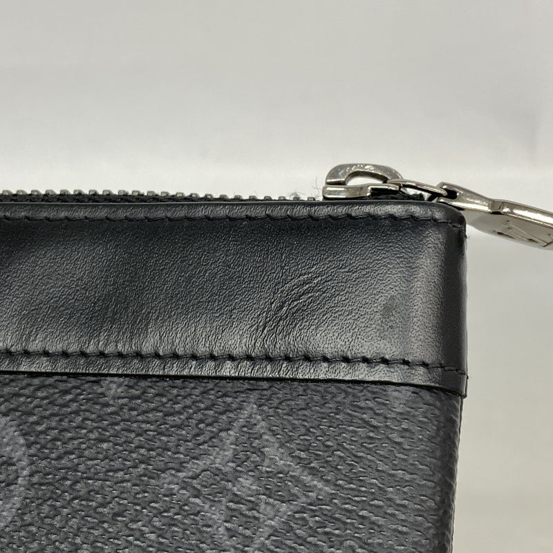 【6kc1966】ルイヴィトン ポーチ モノグラム・エクリプス ポシェットディスカバリーPM M44323 ブラック【中古】メンズ