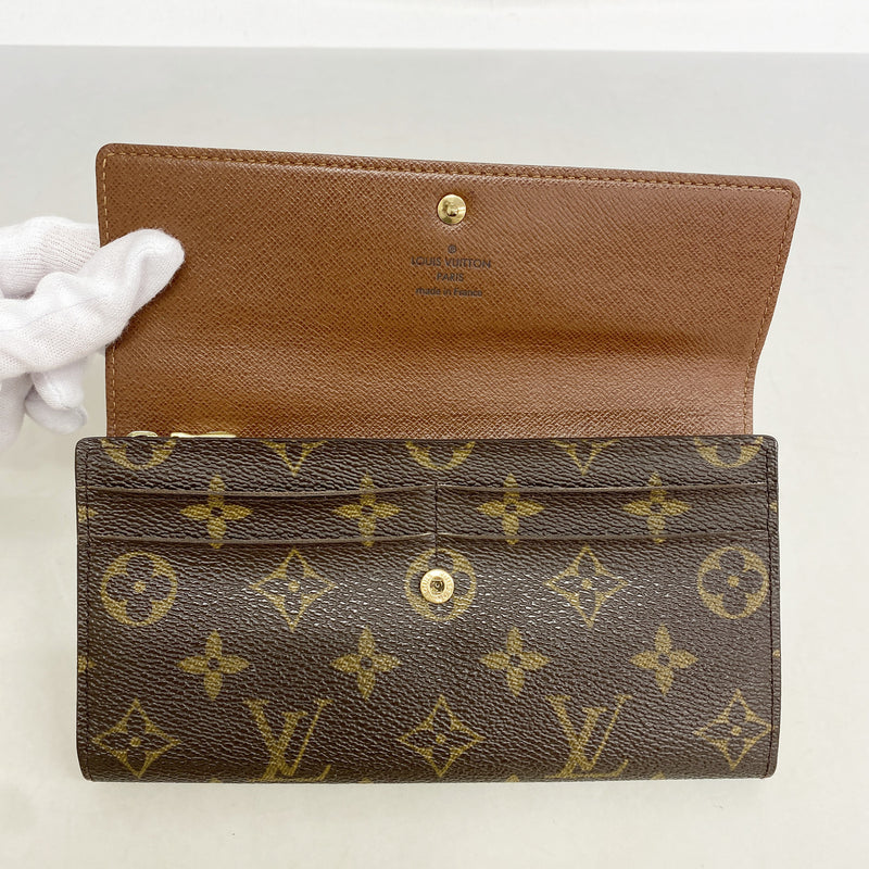 【6kc1967】ルイヴィトン 長財布 モノグラム ポルトフォイユサラ M61734 ブラウン【中古】レディース