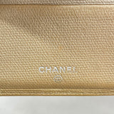 【6kc1969】シャネル 財布 ココボタン レザー ベージュ シルバー金具【中古】レディース