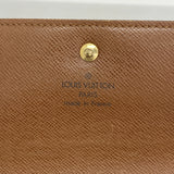 【6kc1977】ルイヴィトン 三つ折り財布 モノグラム ポルトトレゾールエテュイパピエ M61202 ブラウン【中古】レディース