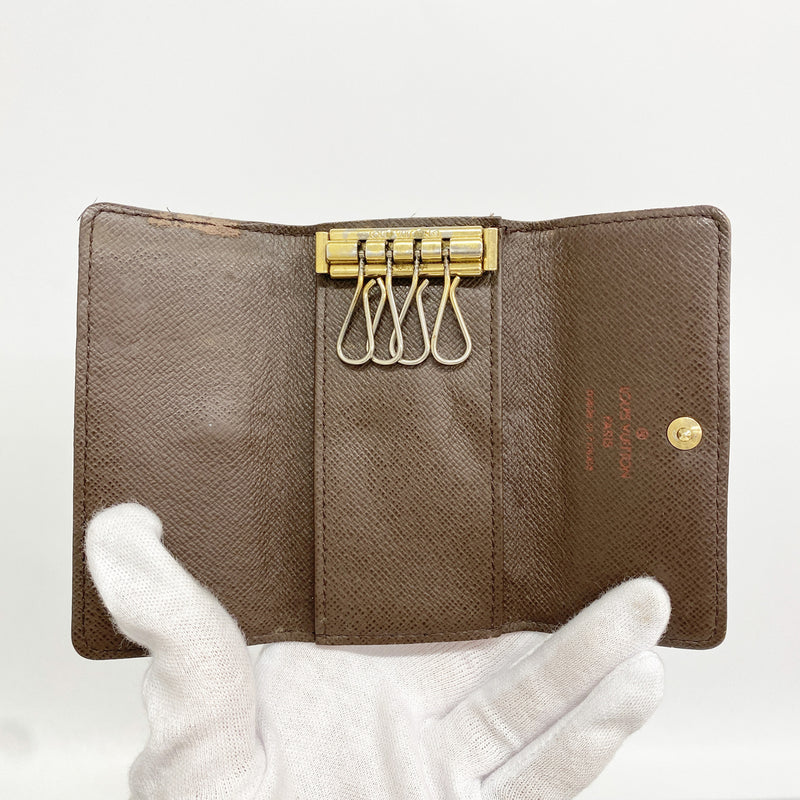 【6kc1979】ルイヴィトン キーケース ダミエ ミュルティクレ4 N62631 エベヌ【中古】レディース