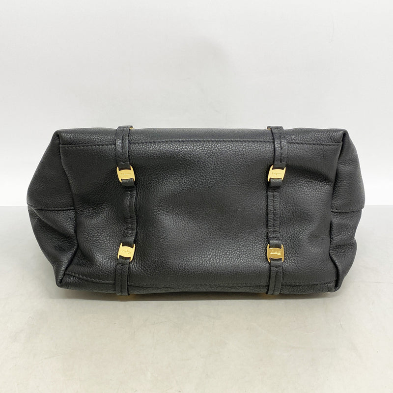 【6kc1988】サルヴァトーレフェラガモ トートバッグ ヴァラ レザー ブラック ゴールド金具【中古】レディース