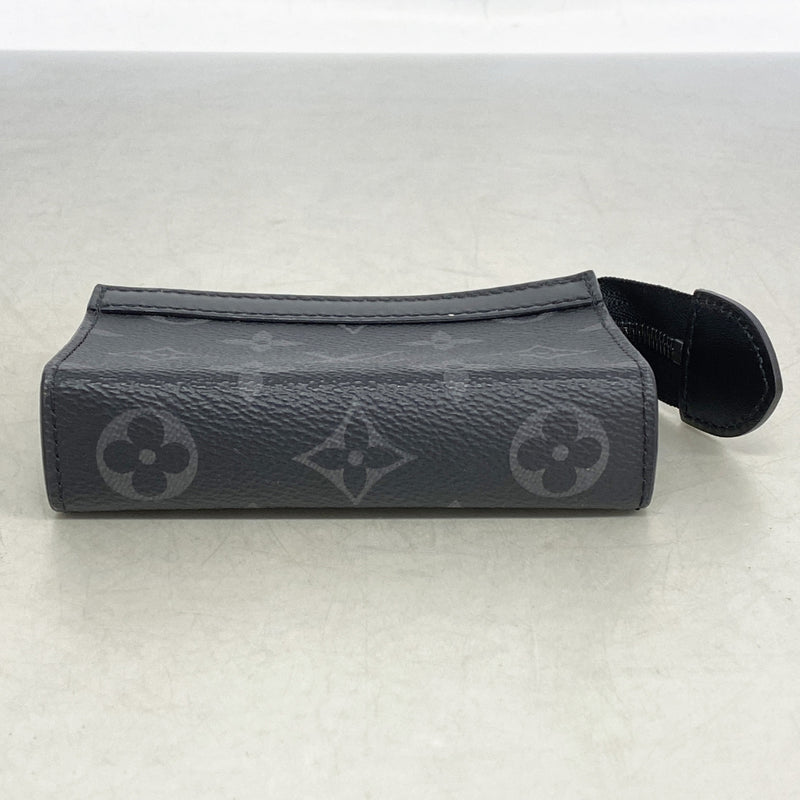【6kc1994】ルイヴィトン コインケース モノグラム・エクリプス ポシェットクレヴォワヤージュ M82776 ブラック【中古】メンズ