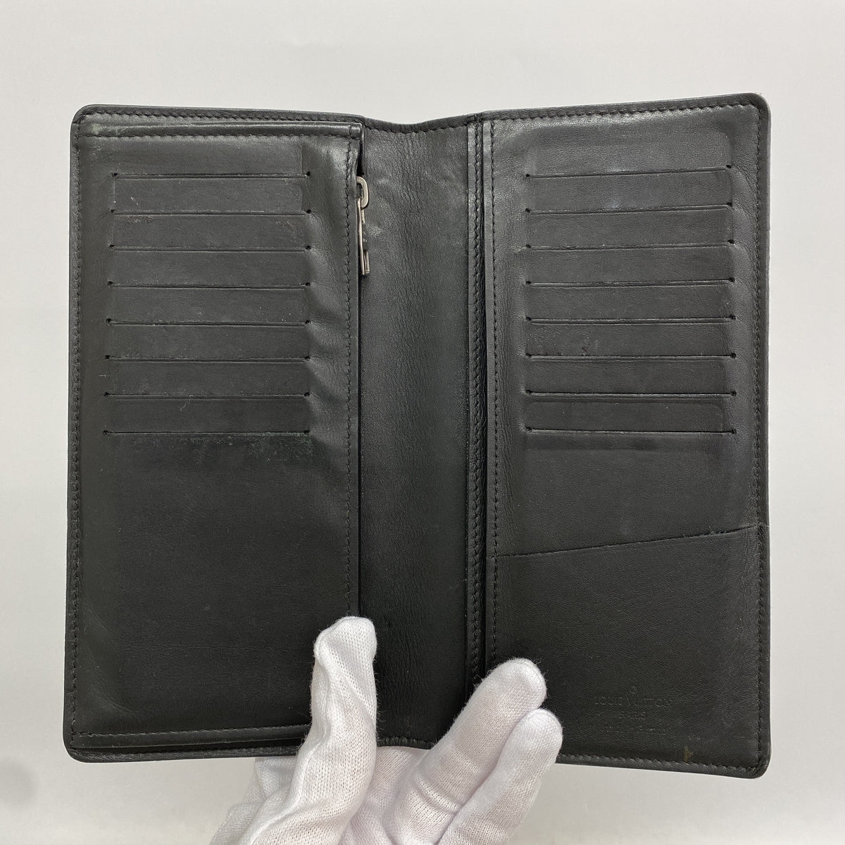 【6kc1995】ルイヴィトン 長財布 ダミエ・アンフィニ ポルトフォイユブラザ N63010 オニキス【中古】メンズ