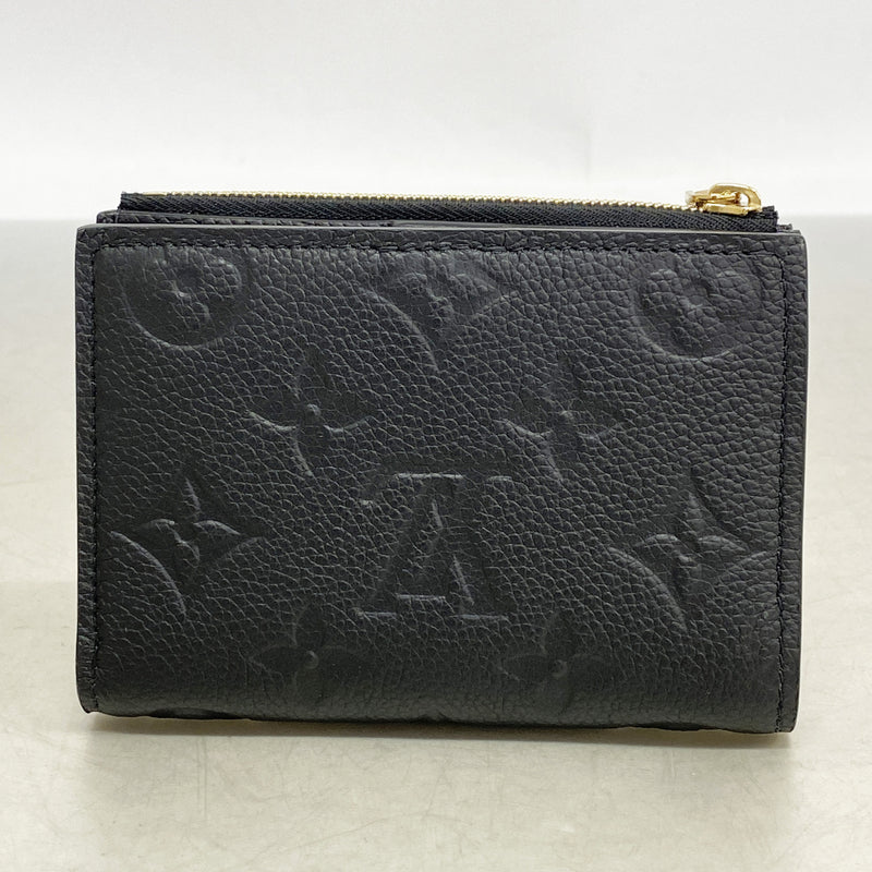 【6kc1996】ルイヴィトン 財布 モノグラム・アンプラント ポルトフォイユリサ M83365 ノワール【中古】レディース