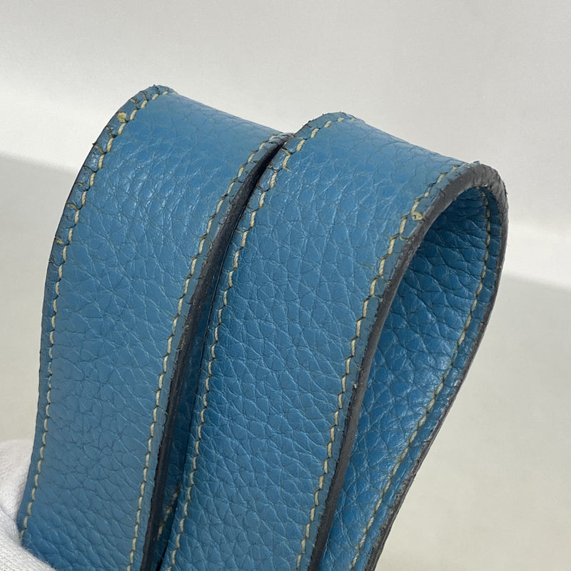 【6kc2009】エルメス ハンドバッグ ピコタンロックMM トリヨンクレマンス ブルージーン シルバー金具 □O刻印【中古】レディース