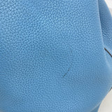 【6kc2009】エルメス ハンドバッグ ピコタンロックMM トリヨンクレマンス ブルージーン シルバー金具 □O刻印【中古】レディース