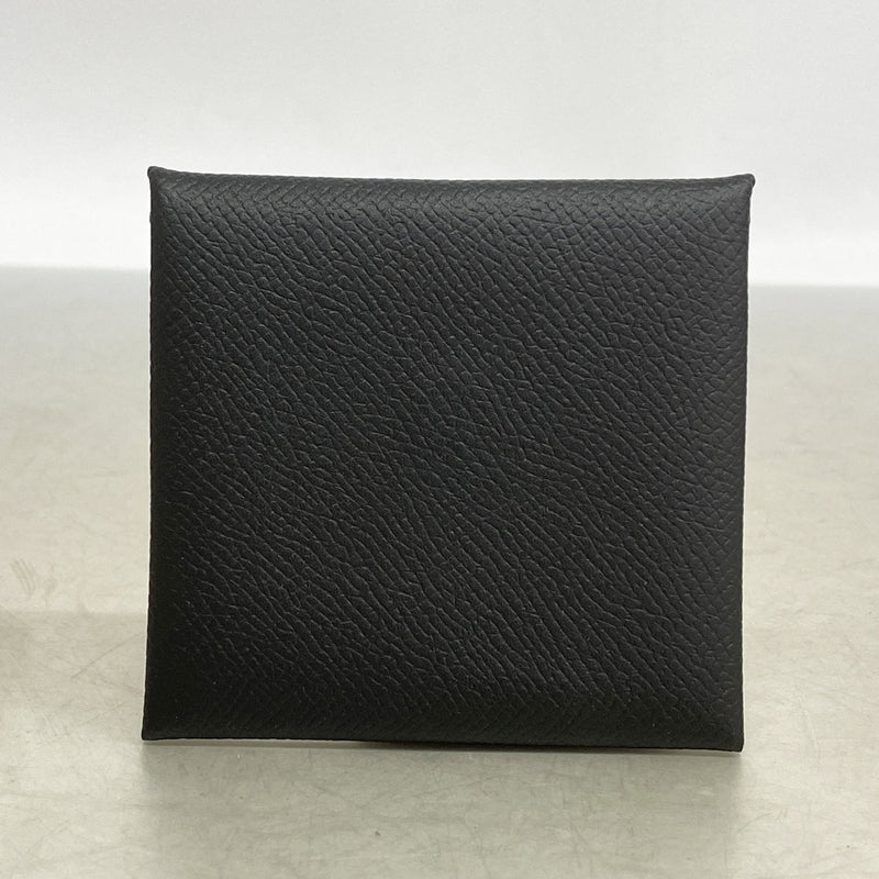 【6kc2010】エルメス コインケース バスティア ヴォーエプソン ブラック シルバー金具 Y刻印【中古】メンズ レディース ユニセックス