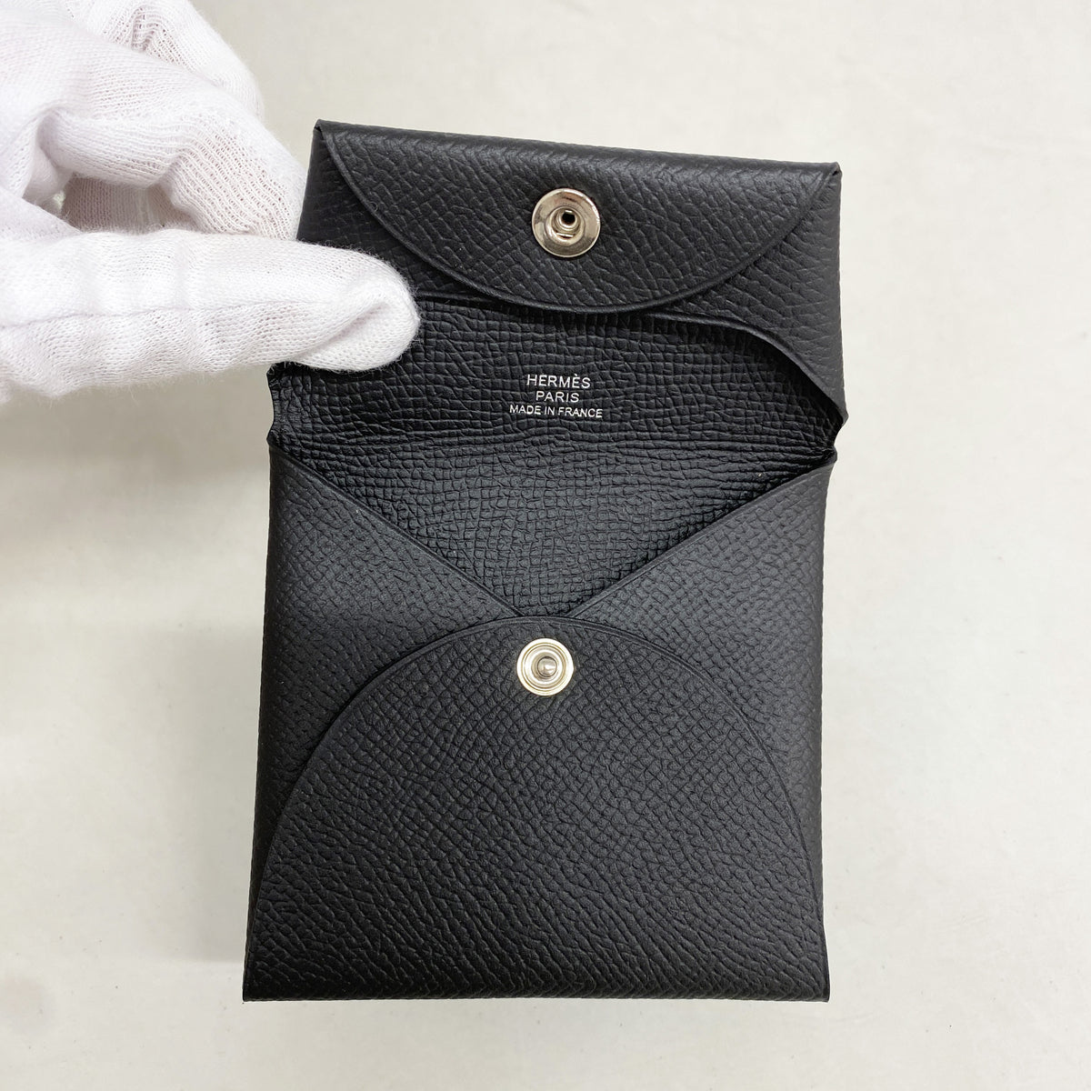 【6kc2010】エルメス コインケース バスティア ヴォーエプソン ブラック シルバー金具 Y刻印【中古】メンズ レディース ユニセックス