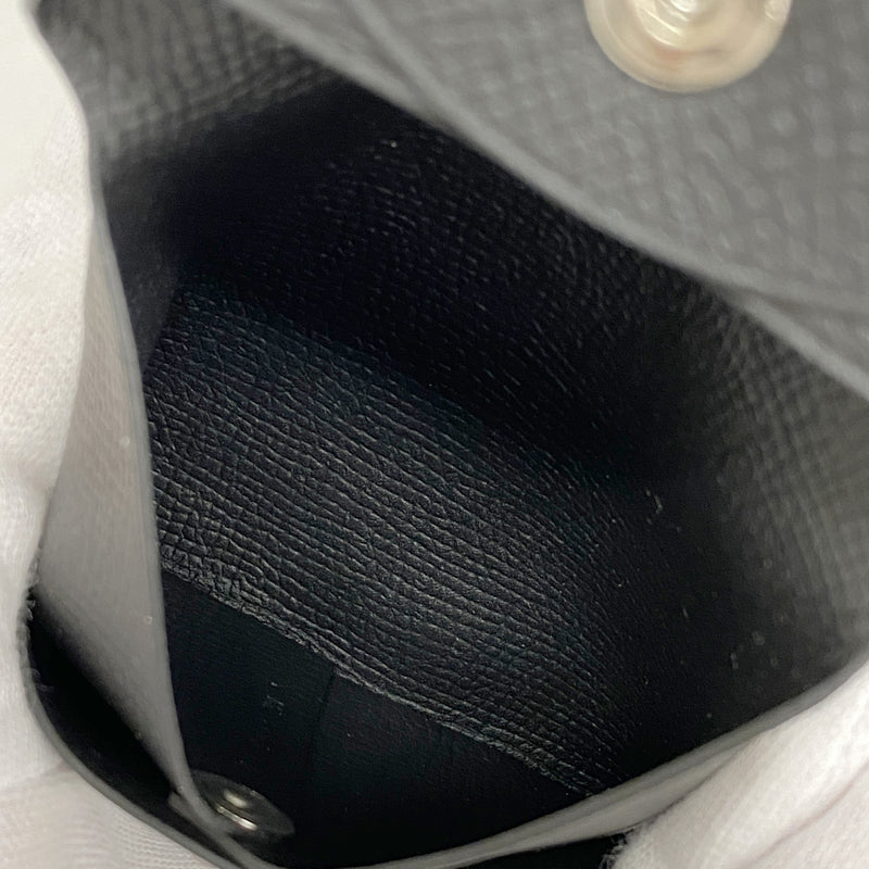 【6kc2010】エルメス コインケース バスティア ヴォーエプソン ブラック シルバー金具 Y刻印【中古】メンズ レディース ユニセックス