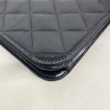 【6kc2017】シャネル ショルダーバッグ マトラッセ チェーンショルダー ラムスキン ブラック ゴールド金具【中古】レディース