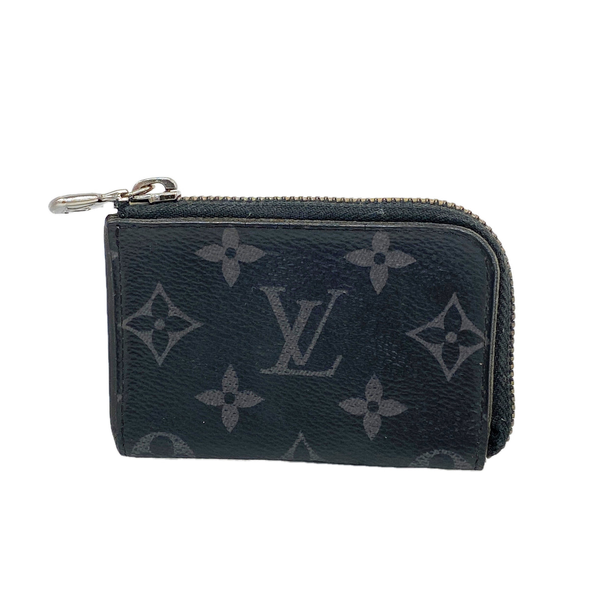 【6kc2023】ルイヴィトン コインケース モノグラム・エクリプス ポルトモネジュール M63536 ブラック【中古】レディース