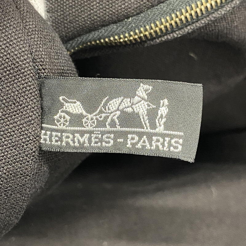 【6kc2024】エルメス トートバッグ フールトゥGM キャンバス ブラック シルバー金具【中古】メンズ レディース ユニセックス