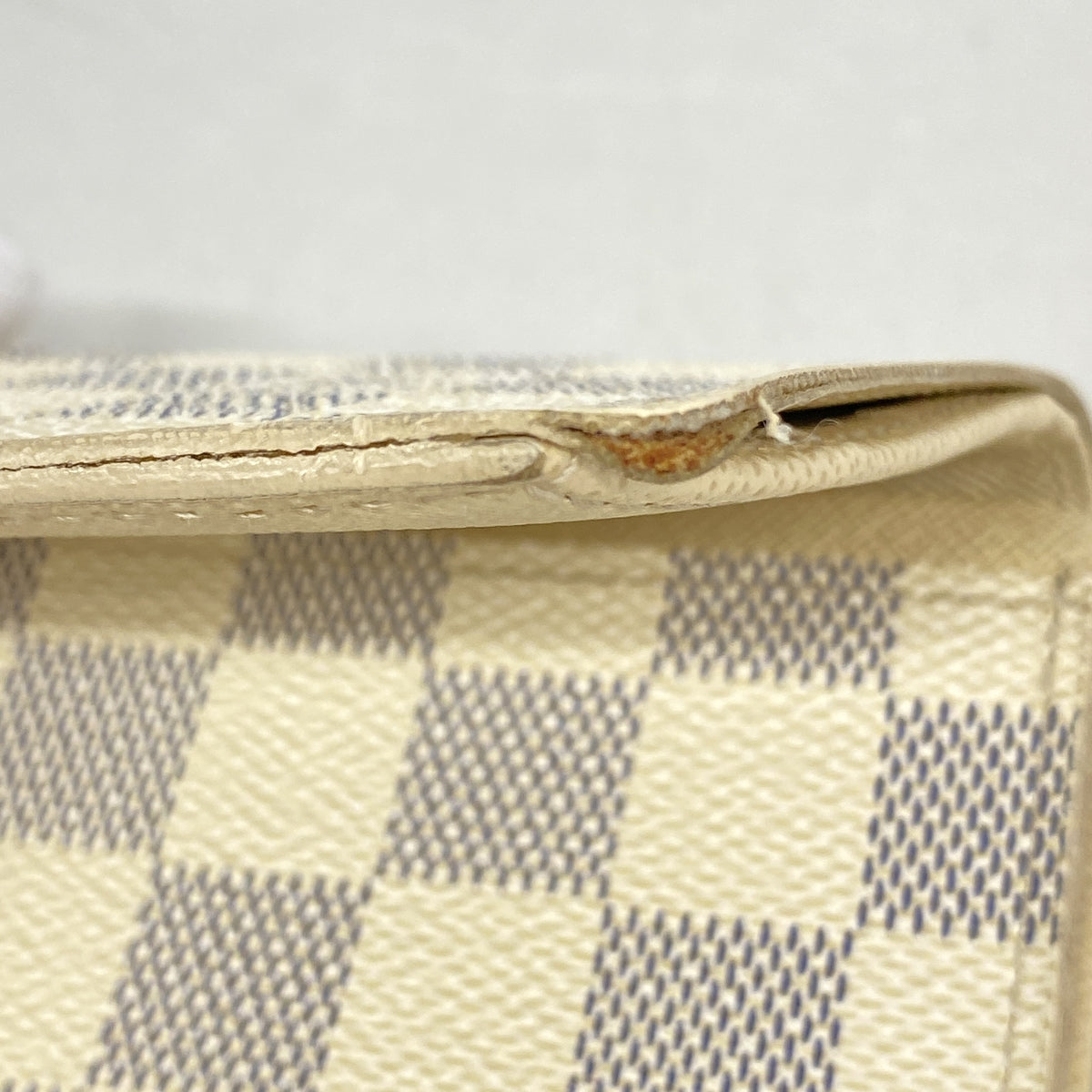 【6kc2031】ルイヴィトン 財布 ダミエ・アズール ポルトフォイユトレゾール N61744 ホワイト【中古】レディース