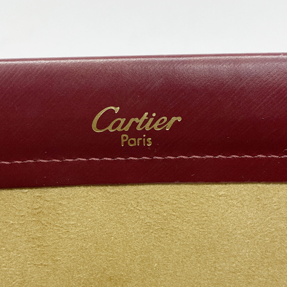 【6kc2041】カルティエ ショルダーバッグ トリニティ レザー ボルドー ゴールド/シルバー金具【中古】レディース