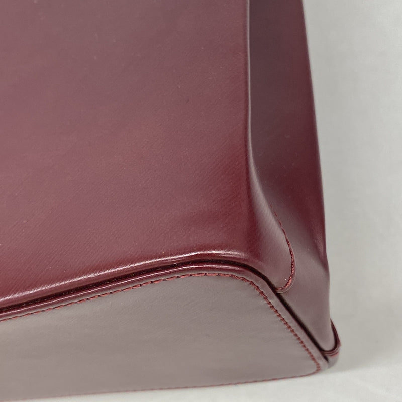 【6kc2041】カルティエ ショルダーバッグ トリニティ レザー ボルドー ゴールド/シルバー金具【中古】レディース