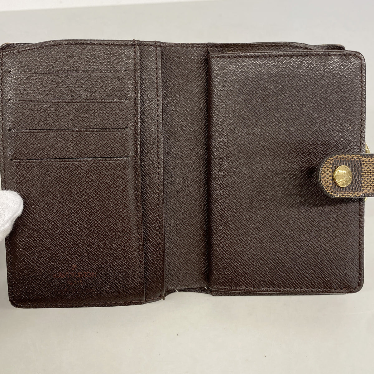 【6kc2053】ルイヴィトン 財布 ダミエ ポルトモネビエヴィエノワ N61664 エベヌ【中古】レディース